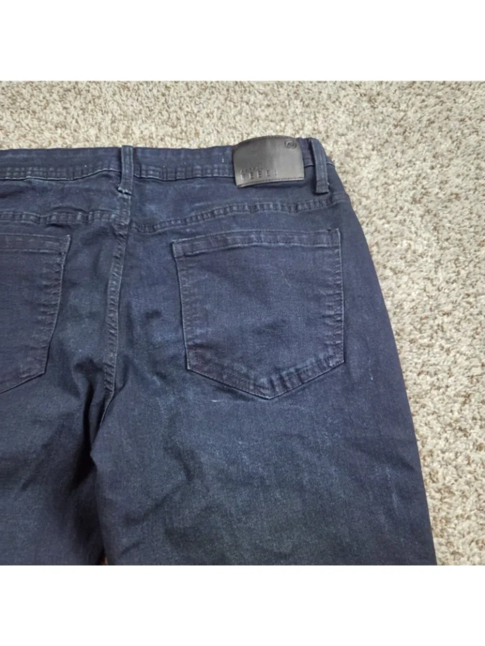 Artful Rebel Jeans Mens 34x32 Dark Wash Denim Slim Straight Pants Distressed